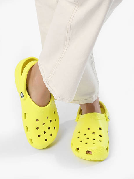 Mules Classic Bone Crocs Jaune women 10001 vue secondaire 2