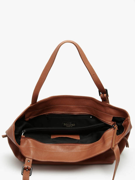 Sac à Main Caviar Cuir Milano Marron caviar CA24066 vue secondaire 3