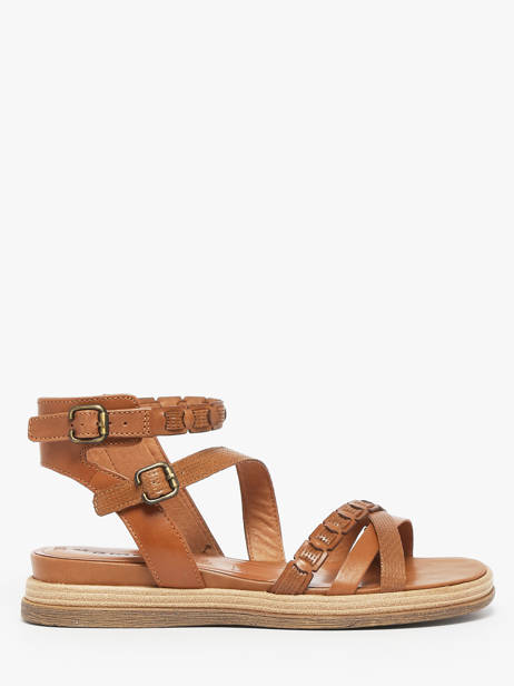 Sandals In Leather Tamaris Brown women 44