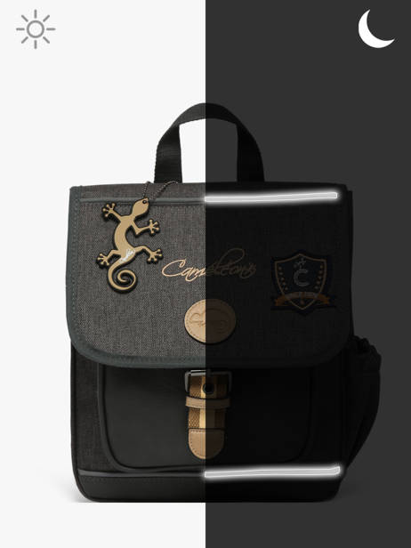 Sac à Dos 1 Compartiment Cameleon Gris vintage urban SD30 vue secondaire 7