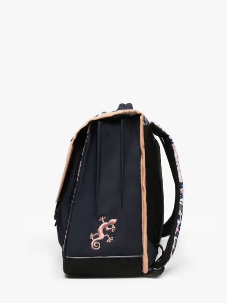 Satchel For Kids 3 Compartments Cameleon Blue actual CA41 other view 2