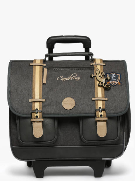 Cartable à Roulettes 3 Compartiments Cameleon Gris vintage urban CR41