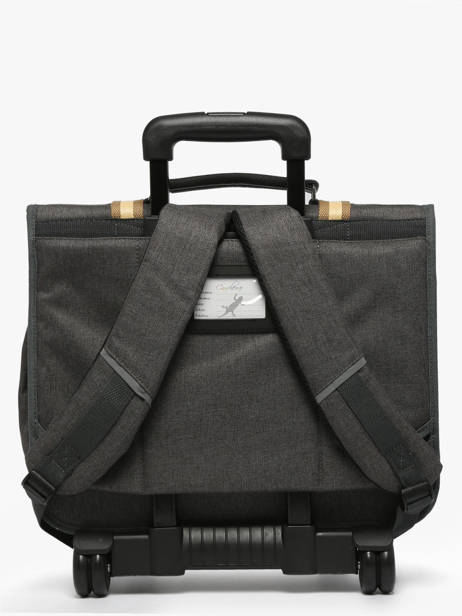 Cartable à Roulettes 3 Compartiments Cameleon Gris vintage urban CR41 vue secondaire 4