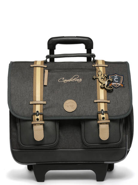 Cartable à Roulettes 3 Compartiments Cameleon Gris vintage urban CR41 vue secondaire 8