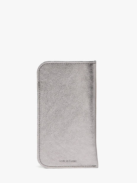 Sunglass Case Leather Etrier Silver etincelle irisee EETI5017 other view 2