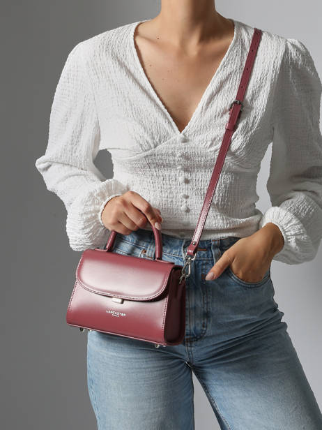 Sac Bandoulière S Suave Cuir Lancaster Rose suave even 16 vue secondaire 1