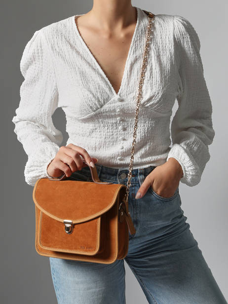 Sac Bandoulière La Suite Cuir Paul marius Orange la suite GEOR2SUI vue secondaire 1