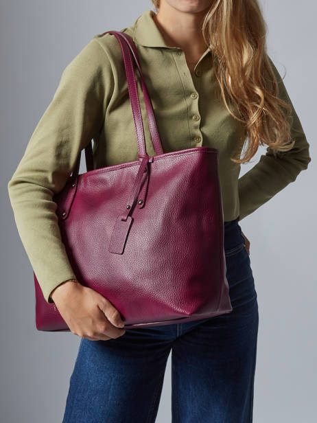 Sac Cabas A4 Caviar Cuir Milano Rouge caviar CA19111N vue secondaire 1