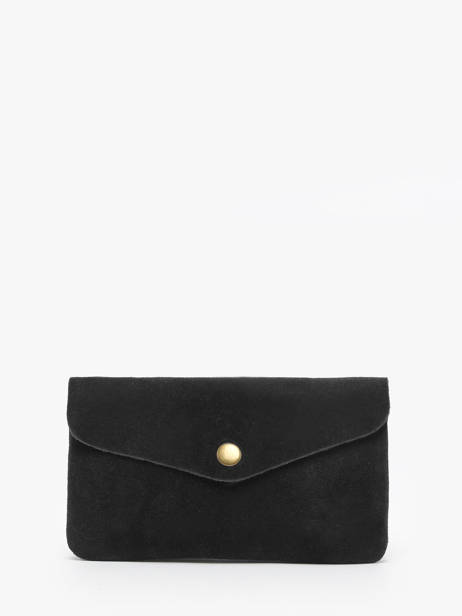 Leather Velvet Wallet Milano Black velvet VE23113