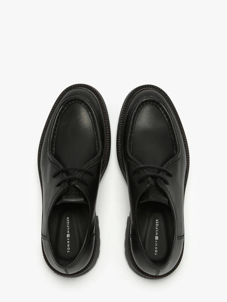 Chaussures Derbies En Cuir Tommy hilfiger Noir men 5588BDS vue secondaire 4