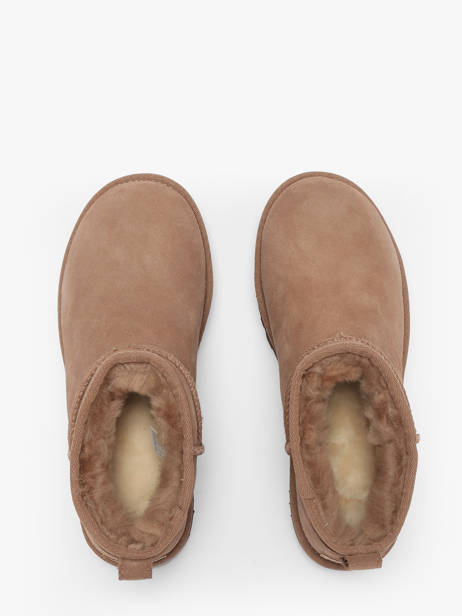 Boots Classic Ultra Mini In Leather Ugg Brown women 1116109 other view 4