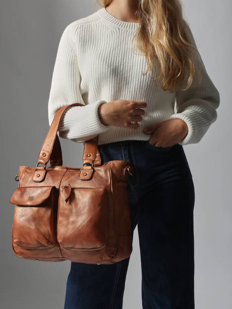 Sac Porté épaule Heritage Cuir Biba Marron heritage KEO2L vue secondaire 1