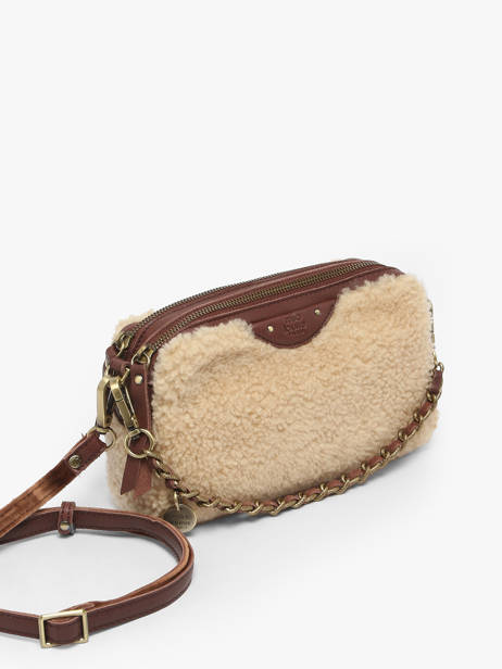 Crossbody Bag Vintage Leather Mila louise Beige vintage 23673XTC other view 1