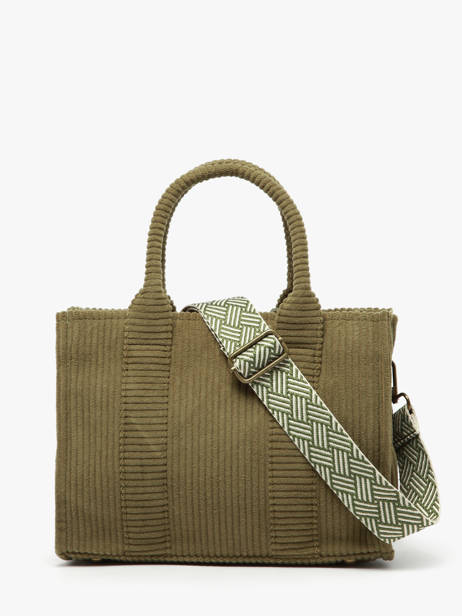 Sac Porté épaule Velours Polyester Le voyage en panier Vert velours AHP242 vue secondaire 4