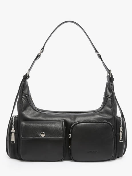 Shoulder Bag Soft Caramella Leather Lancaster Black soft caramella 7