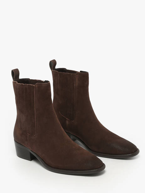 Bottines En Cuir Inuovo Marron women E07001 vue secondaire 1