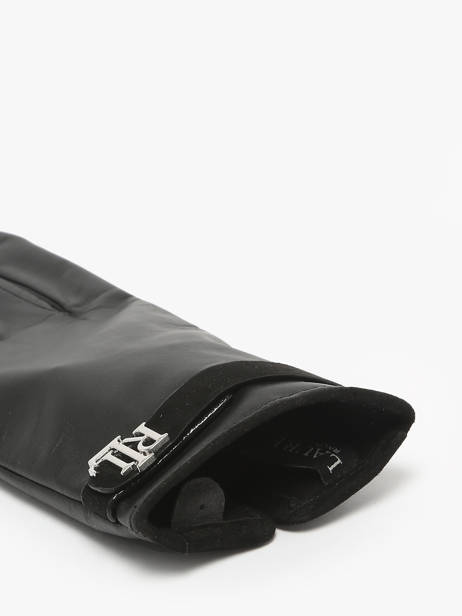 Gants Femme Metal Logo Cuir Lauren ralph lauren Noir elmswood 54927240 vue secondaire 1