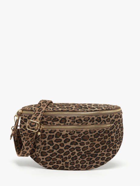 Sac Banane Velvet Leopardo Cuir Milano Marron velvet leopardo VL24091