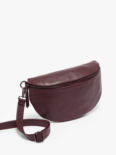 Sac Banane Caviar Cuir Milano Rouge caviar CA21123 vue secondaire 2