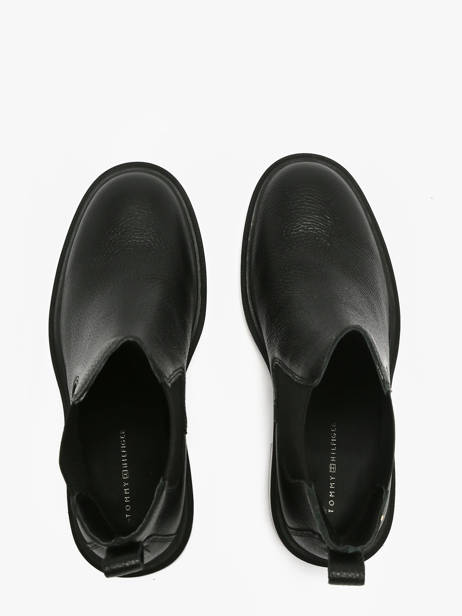 Heeled Chelsea Boots In Leather Tommy hilfiger Black women 8774BDS other view 3