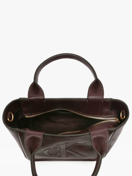 Sac Porté Main Bold Monogram Calvin klein jeans Marron bold monogram 4F3219G vue secondaire 3
