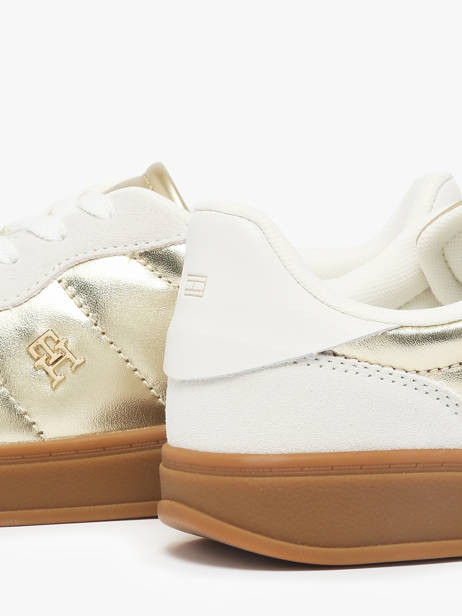 Sneakers In Leather Tommy hilfiger Gold women 90260HT other view 2