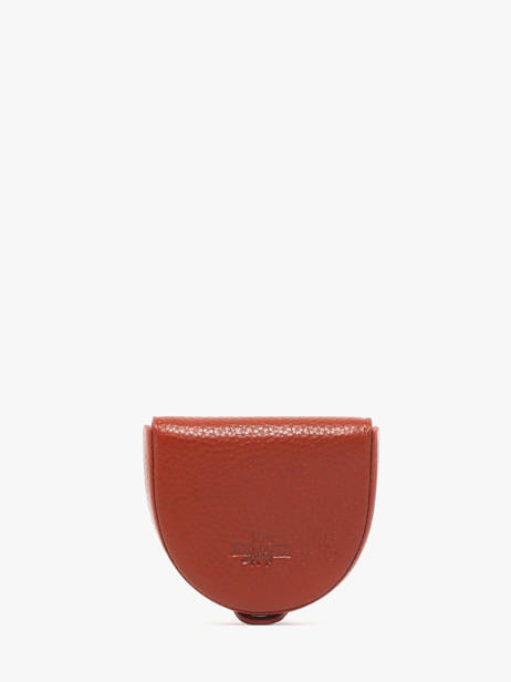 Coin Purse Leather Yves renard Orange foulonne 23816