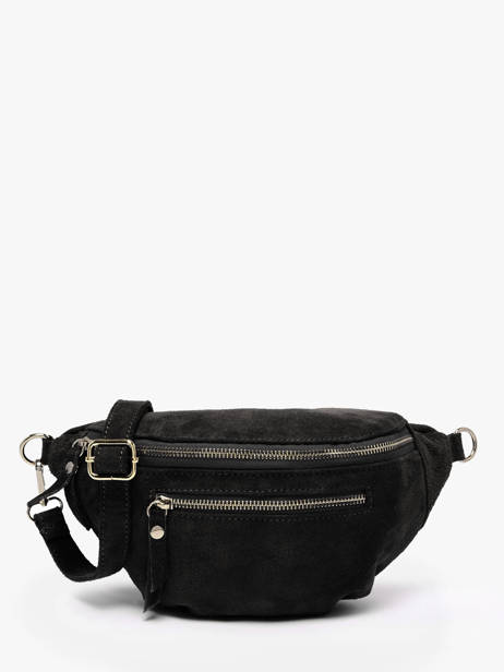 Sac Banane Cuir Milano Noir velvet VE24119O