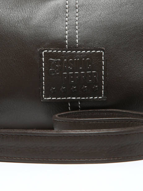 Sac Bandoulière Seam Cuir Basilic pepper Marron seam BSEA01 vue secondaire 5