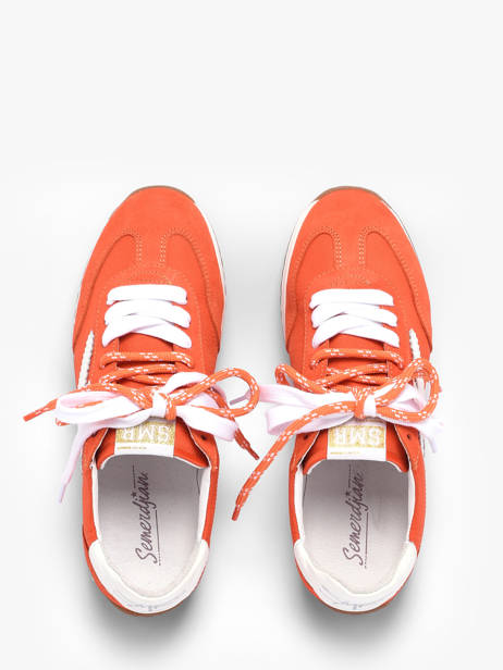 Sneakers June En Cuir Semerdjian Orange women JUNED479 vue secondaire 3