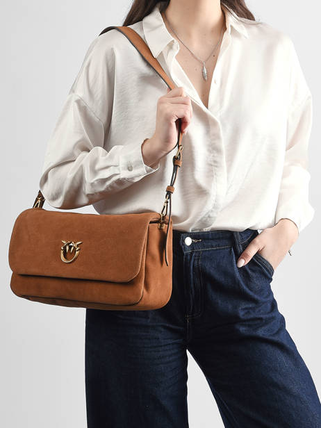 Sac Porté épaule Love Bag Soft Pinko Marron love bag soft 6178A0F6 vue secondaire 1