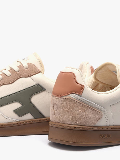 Sneakers En Cuir Faguo Beige men 26CG3202 vue secondaire 2