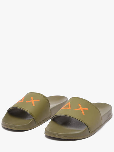 Claquettes Sun68 Vert men X3611019 vue secondaire 1