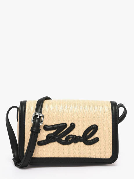Sac Bandoulière K Signature Raphia Karl lagerfeld Beige k signature B2W30089