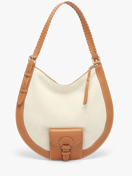 Sac Le Hobo M Escapade Cuir Et Coton Paul marius Beige escapade HOBOMESC