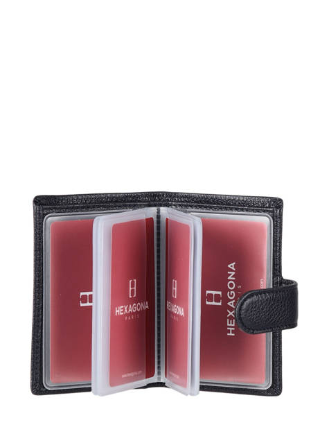 Card Holder Leather Hexagona Blue confort 467254 other view 1