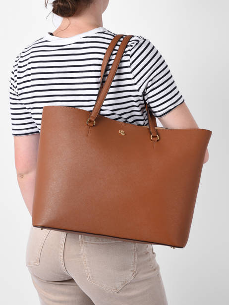 Leather Karly Tote Bag Lauren ralph lauren Brown karly 31911655 other view 1